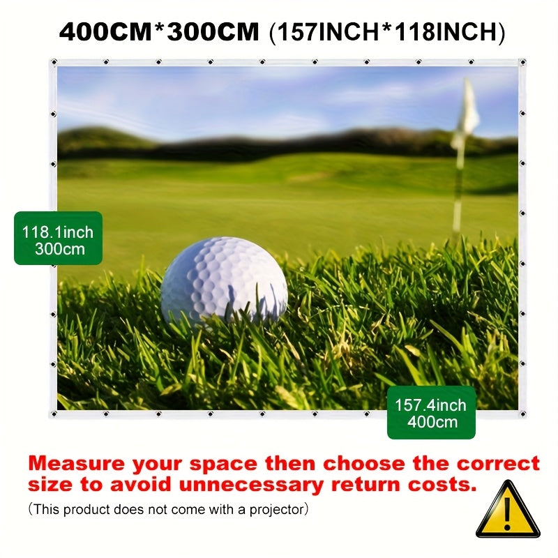 Ultra-Quiet 3D Golf Simulator Projector Screen, Wear-Resistant, Indoor Golf Training, 3 Sizes | Golf Impact Screen 4K UHD - product image 2