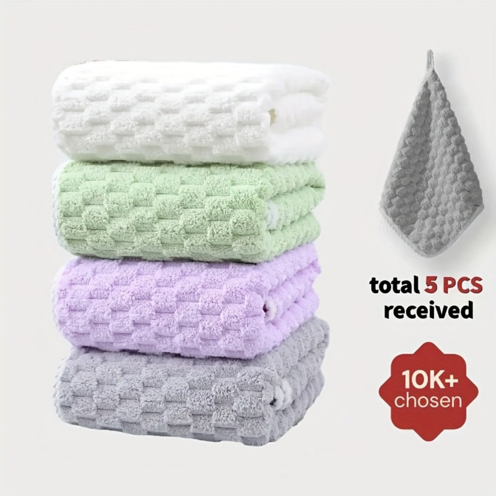Waffle Weave Bath Towels Set 4 Pack or 8 Pack - Ultra Soft Super Absorbent Quick Dry Microfiber Moire Textured Towels | Spa Gym Travel Daily Use | Multi-Color Sets Gray Pink Blue B - product image 13