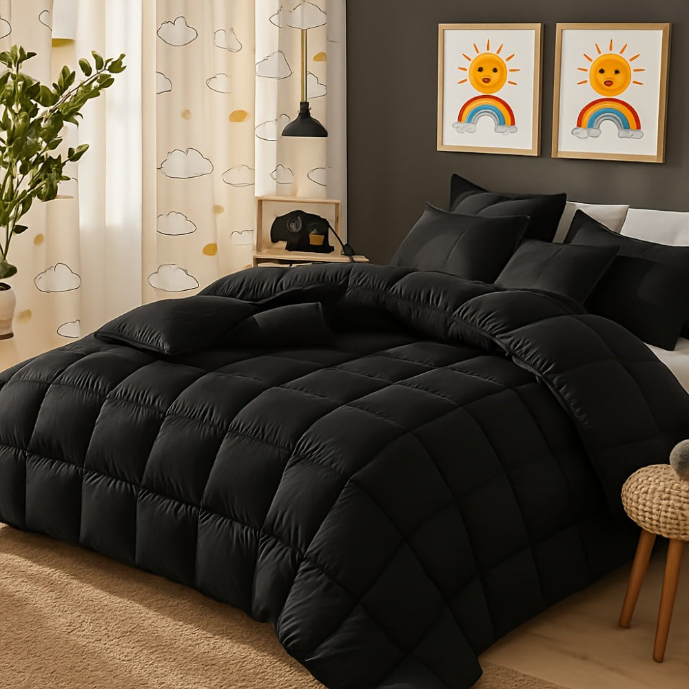 Comforter Set 7 Piece Bed in a Bag Full Queen King Soft Satin-Like Fabric with Fitted Sheet Flat Sheet Pillowcases Breathable Bedding Set for Bedroom Hotel - product image 13