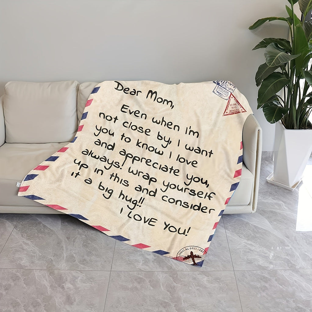 Love Message Flannel Blanket for Mom – 250-300gsm Soft Reversible All-Season Throw, Perfect Gift for Mother's Day & Birthday - product image 10