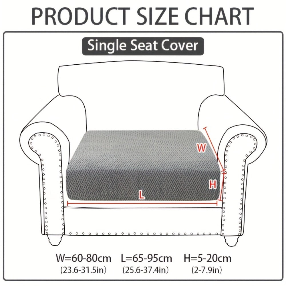 Jacquard Stretch Sofa Cover Non-Slip | Elastic Wear-Resistant Couch Slipcover, Polyester Jacquard Fabric, 1 to 4 Seat Sectional L-Shape, Armrest Backrest, Machine Washable - product image 3