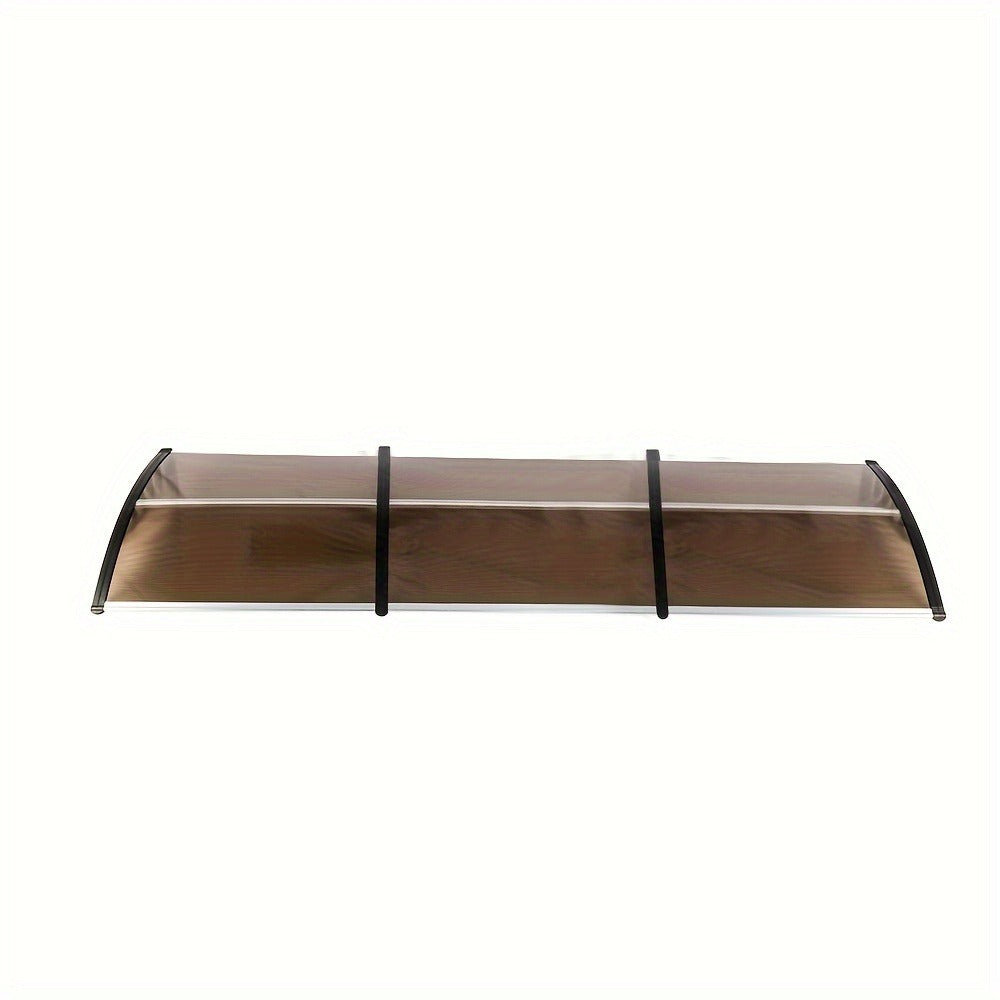 Door Window Awning Canopy 120x38 Inch Polycarbonate Rain Sun UV Snow Shield with Aluminum Bracket Easy Install Outdoor Porch Patio Entrance Shelter - product image 3