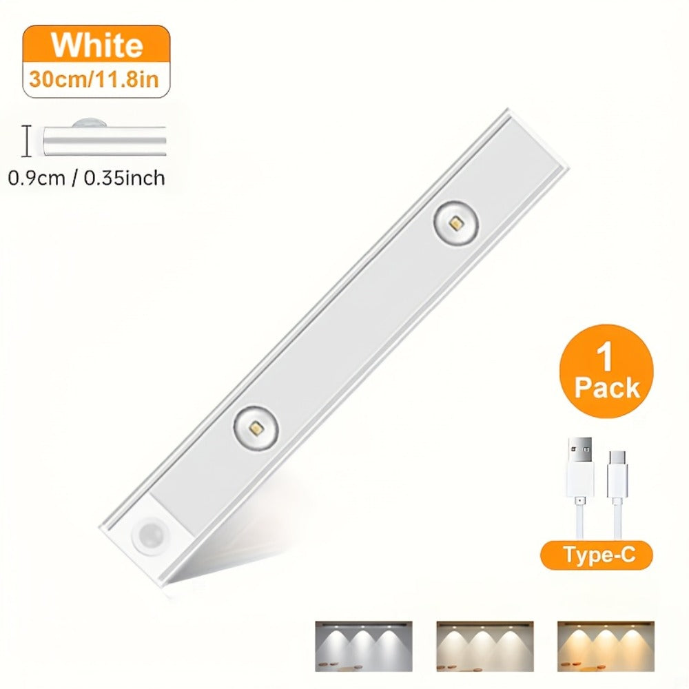 LED Motion Sensor Light USB-C Rechargeable 3 Color Temperatures Stepless Dimming Wireless Magnetic Under Cabinet Closet Night Light 1 2 4 Pack 20cm 30cm 40cm 50cm - product image 5