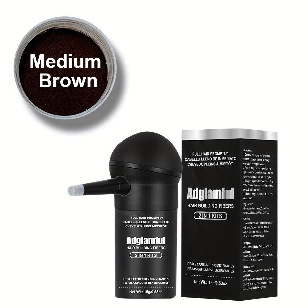 Hair Building Fibers for Thinning Hair 2-in-1 Kit 15g - Instant 1-Second Adsorption Natural Invisible Hair Loss Concealer for Men & Women | Covers Bald Spots & Gray | 4 Shades - product image 7
