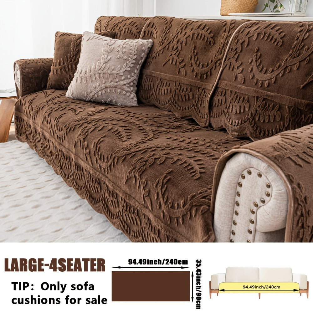 Faux Rabbit Fur Sofa Cover Thickened Quilted Plush Warm Non-Slip Machine Washable Pet Friendly Breathable Sofa Cushion for Living Room Bedroom Office - 2 3 Seater Large - product image 25