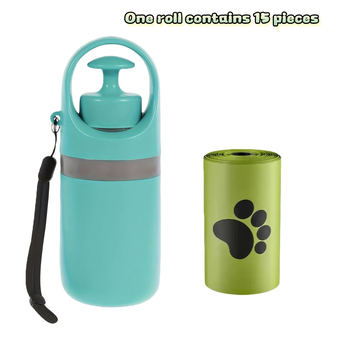 Dog Poop Scooper with Bag Dispenser – 5-Pack Portable Claw Design, Leak-Proof Waste Bags Included, Sturdy Plastic for Outdoor Dog Waste Pickup, Green - product image 4