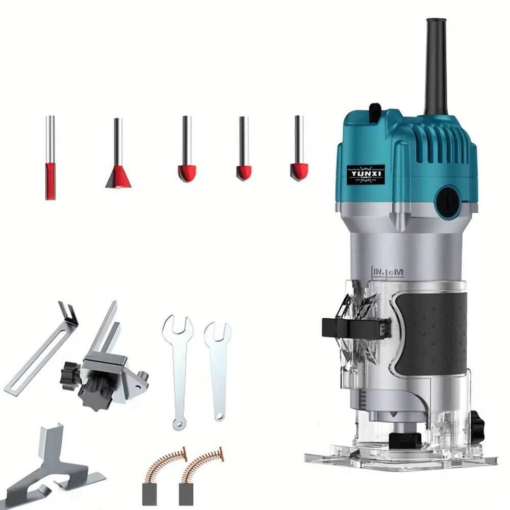 Wood Router 800W Trim Router for Woodworking - 35000RPM Electric Router with Edge Guide, Roller Guide, 6-Speed Adjustment for Precise Trimming, Profiling & Milling - product image 12