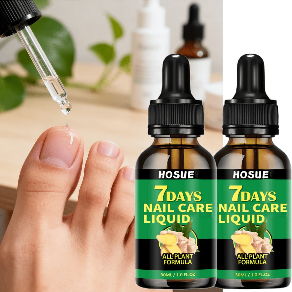 Ginger Nail Care Liquid 7-Day Repair 2-Piece Set 1.01oz Each – HOSUE Plant-Based Formula for Yellowing Gray Uneven Discolored Nails, Daily Nail Treatment Serum for Women & Men, Nai - product image 7