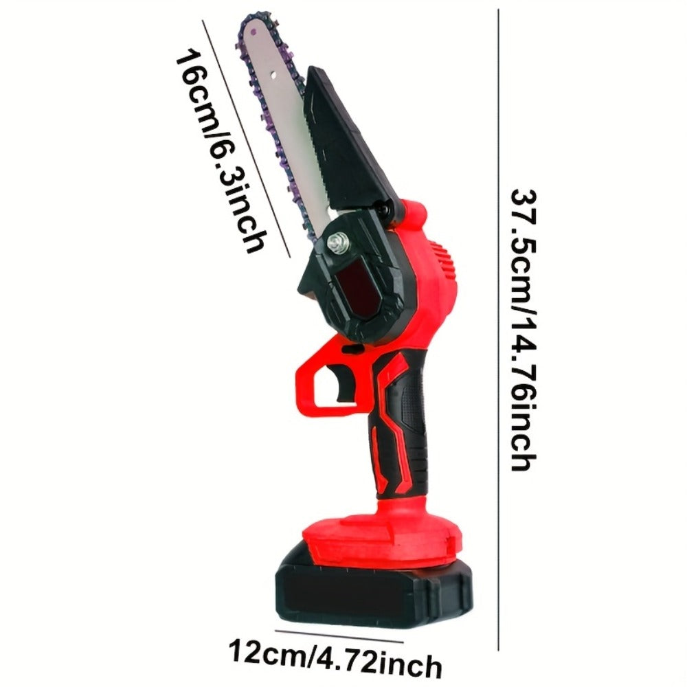 Cordless Mini Chainsaw 6 Inch with 2 Batteries & Charger | Auto Chain Tensioning Auto Lubrication Handheld Electric Saw | Branch Yard Home Garden Cutting Father's Day Gift - product image 4