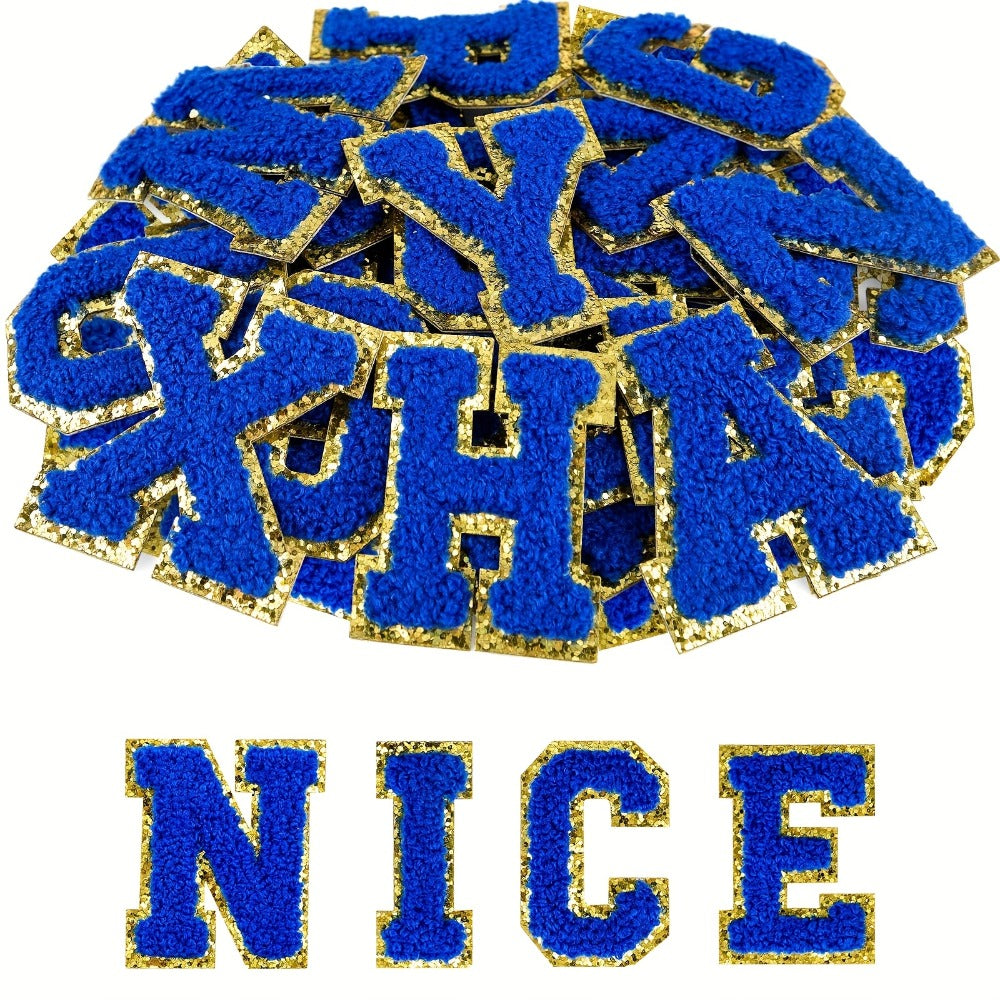 Embroidered Alphabet Applique Stickers for Clothes Bags Hats Phone Cases, DIY Craft Personalized Patch Set Gift for Teens & Kids – Chenille Letter Patches Self - product image 3
