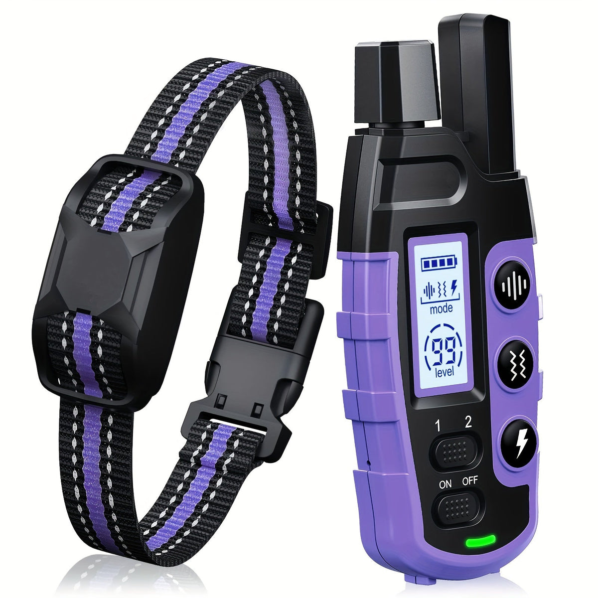 Dog Training Collar with Remote 3300ft Range – Adjustable Nylon Strap for Small to Large Dogs 5 – Rechargeable E-Collar with Vibration, Static & Beep Modes - product image 3