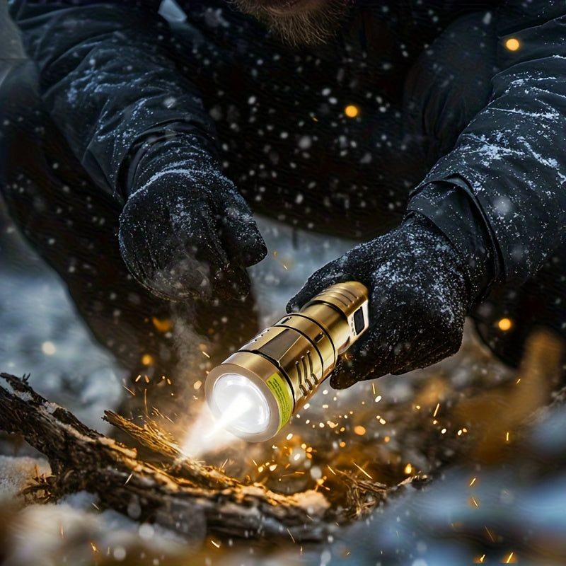 1000 Lumen Dragon Pattern LED Torch, Zoomable Beam, Fire Starter Lens, 4 Modes, Aluminum Alloy for Camping, Outdoor & Emergency Use – Rechargeable Flashlight - product image 5