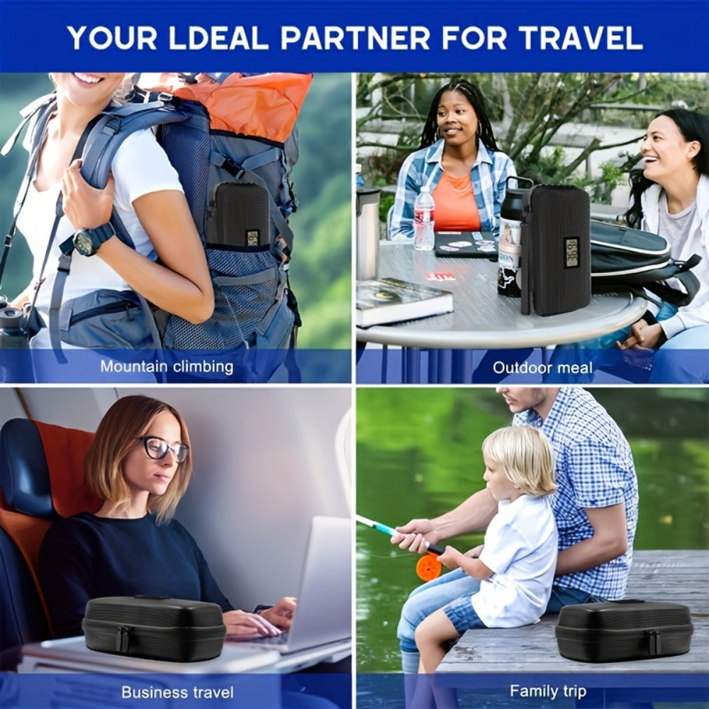 Insulin Cooler Travel Case 24 Hour Refrigerated Medication Case Temperature Display Wristband 2 Reusable Ice Packs Diabetic Insulin Pen Cooler Black Blue - product image 10