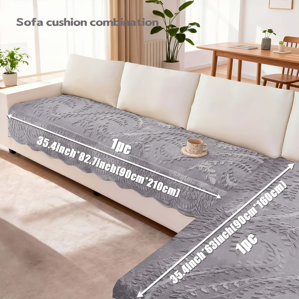 Faux Rabbit Fur Sofa Cover Thickened Quilted Plush Warm Non-Slip Machine Washable Pet Friendly Breathable Sofa Cushion for Living Room Bedroom Office - 2 3 Seater Large - product image 31