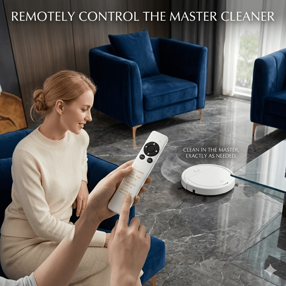 2000Pa Robot Vacuum Cleaner 150-Min Battery – Multifunctional Auto Floor Cleaner for Pet Hair, Dust & Paper Debris, Smart Robotic Vacuum for Hardwood, Tile & Carpet, Black & White - product image 3