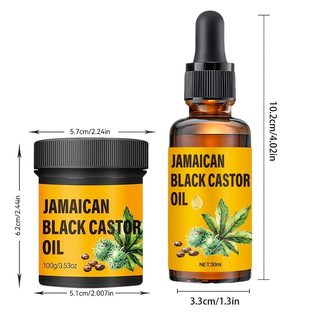 JBCO Hair Growth Set 2-Piece – Pure Cold-Pressed Jamaican Black Castor Oil & Nourishing Hair Cream, Scalp Moisturizer, Strengthens & Reduces Breakage, All Hair Types Women & Men - product image 4