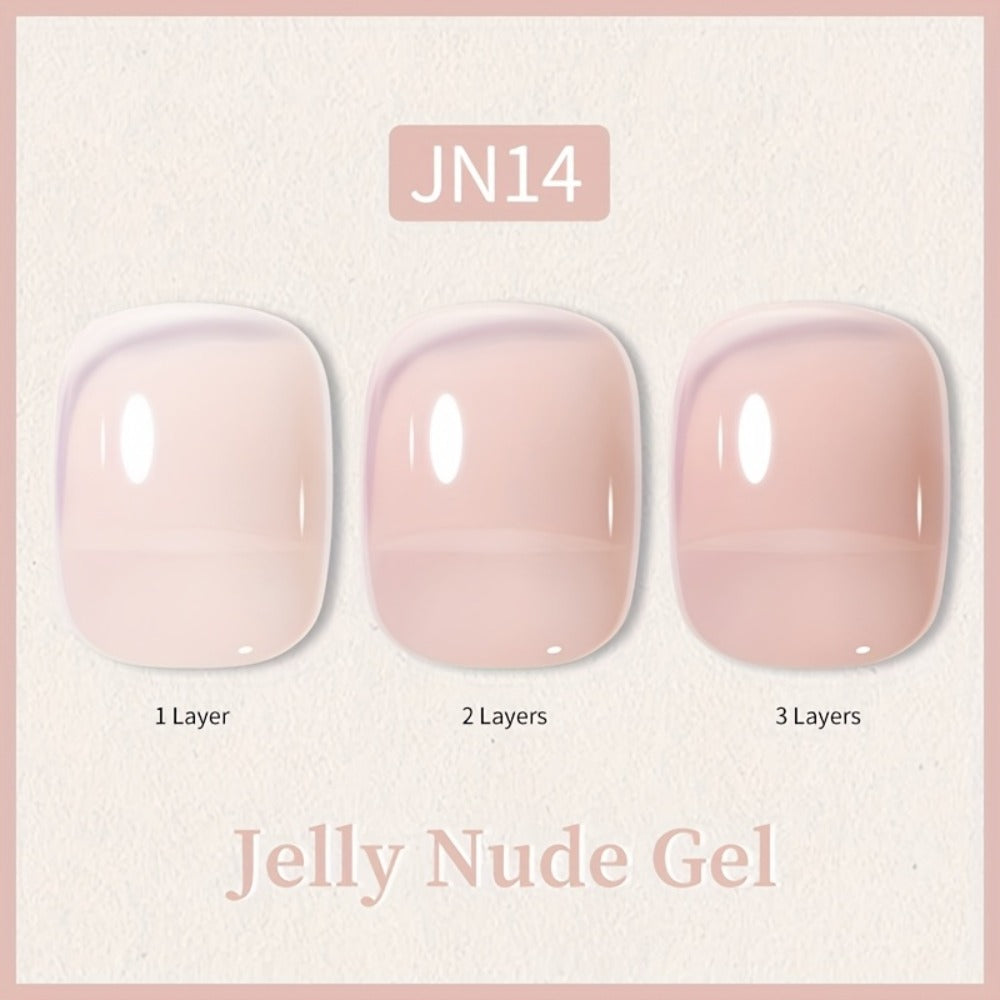 Nude Jelly Gel Nail Polish 10ml Skin Tone Transparent Finish – Semi-Permanent Soak-Off UV LED 30-Day Wear, Jade Nail Art Minimalist Natural Look for Women, Shades JN05 JN68 JN75 JN - product image 18
