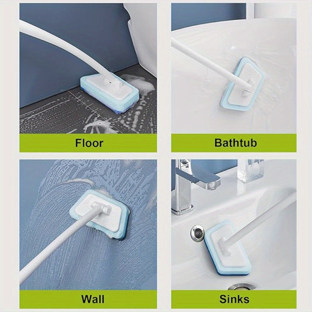 Shower Cleaning Brush Set Replaceable Heads – Bathtub Scrubber, Wall Tile Brush, Window Glass Cleaner & Floor Brush, Detachable Extendable Handle Bathroom Deep Cleaning Kit (7/11/1 - product image 8