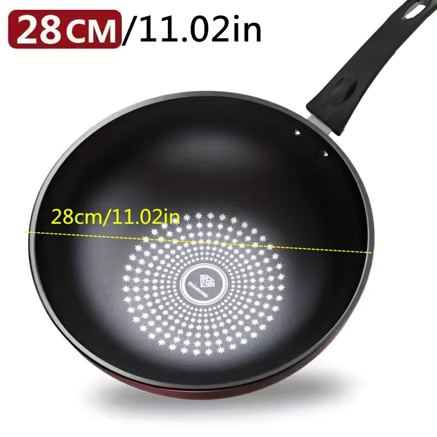 German Diamond Non-Stick Stir Fry Pan - Rice Stone Coating Smokeless Flat Bottom Wok for Induction Cooker Gas Stove, Multi-Purpose Household Frying Pan - product image 12