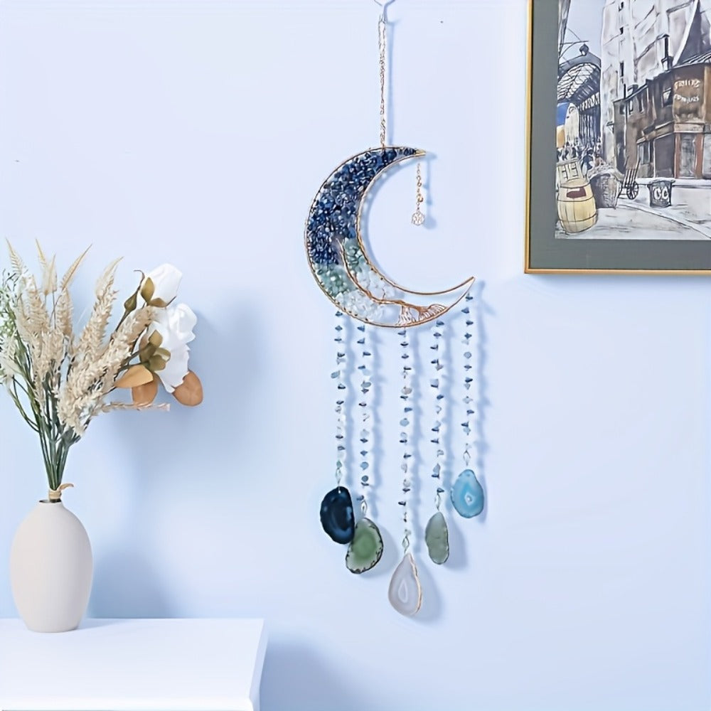 Dreamcatcher Moon Suncatcher Wall Hanging – Handmade Boho Wind Chime Pendant for Indoor Outdoor Garden, Courtyard & Party Decor – Christmas & Birthday Gift - product image 8
