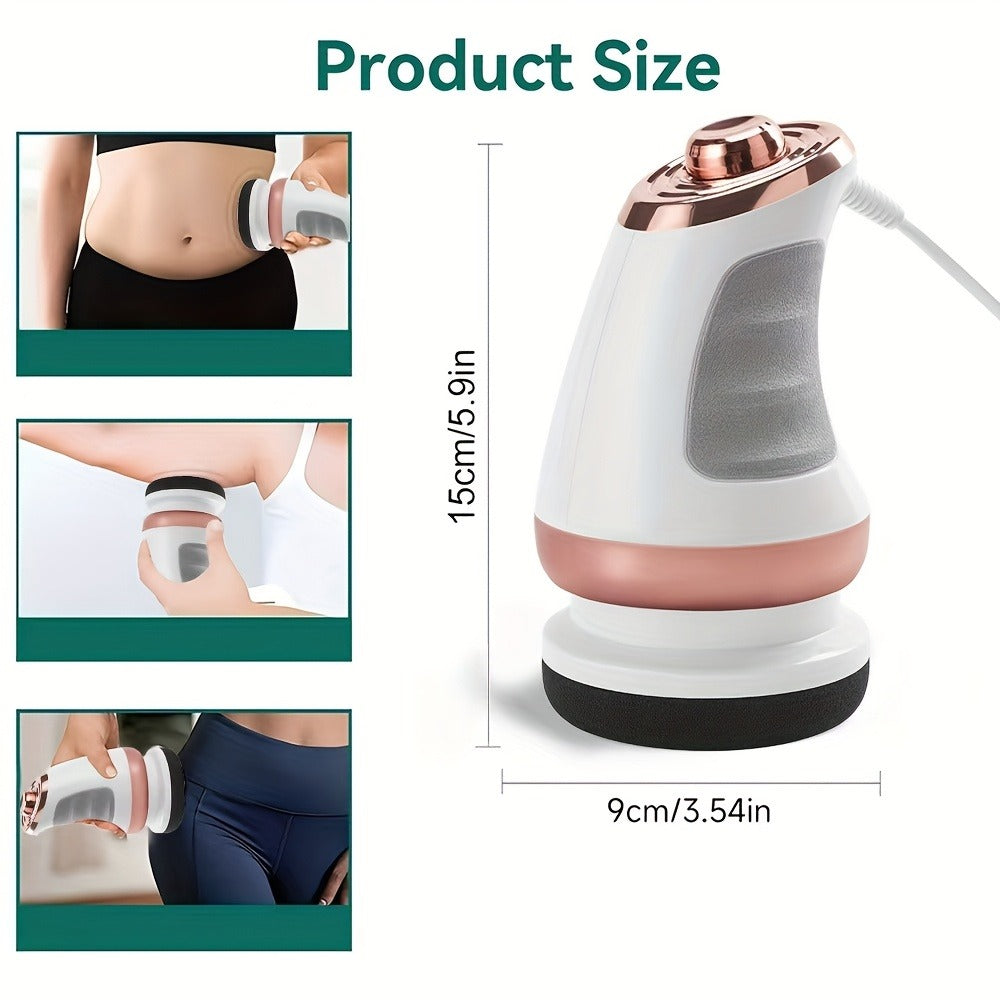 Handheld Body Massager with 5 Interchangeable Heads & 3 Washable Pads – Adjustable Vibration Intensity, Full Body Muscle Relief for Abdomen, Waist, Arms, Buttocks & Legs, Portable  - product image 2