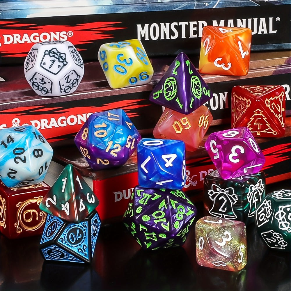 D4 D6 D8 D10 D12 D20 Surprise Gift for D&D RPG Tabletop Gamers – Mystery Box DnD Dice Set 72pcs Blind Box 9 Sets Random Polyhedral Dice with Pouches - product image 4
