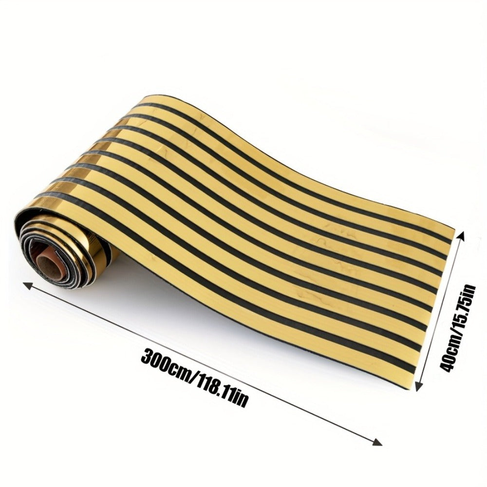 3D Mirror Slat Wall Panel Self-Adhesive Peel and Stick Gold Silver Metallic Grid Wall Sticker for TV Background Wall Ceiling Curved Edges Home Decor Art Easy Install - product image 11