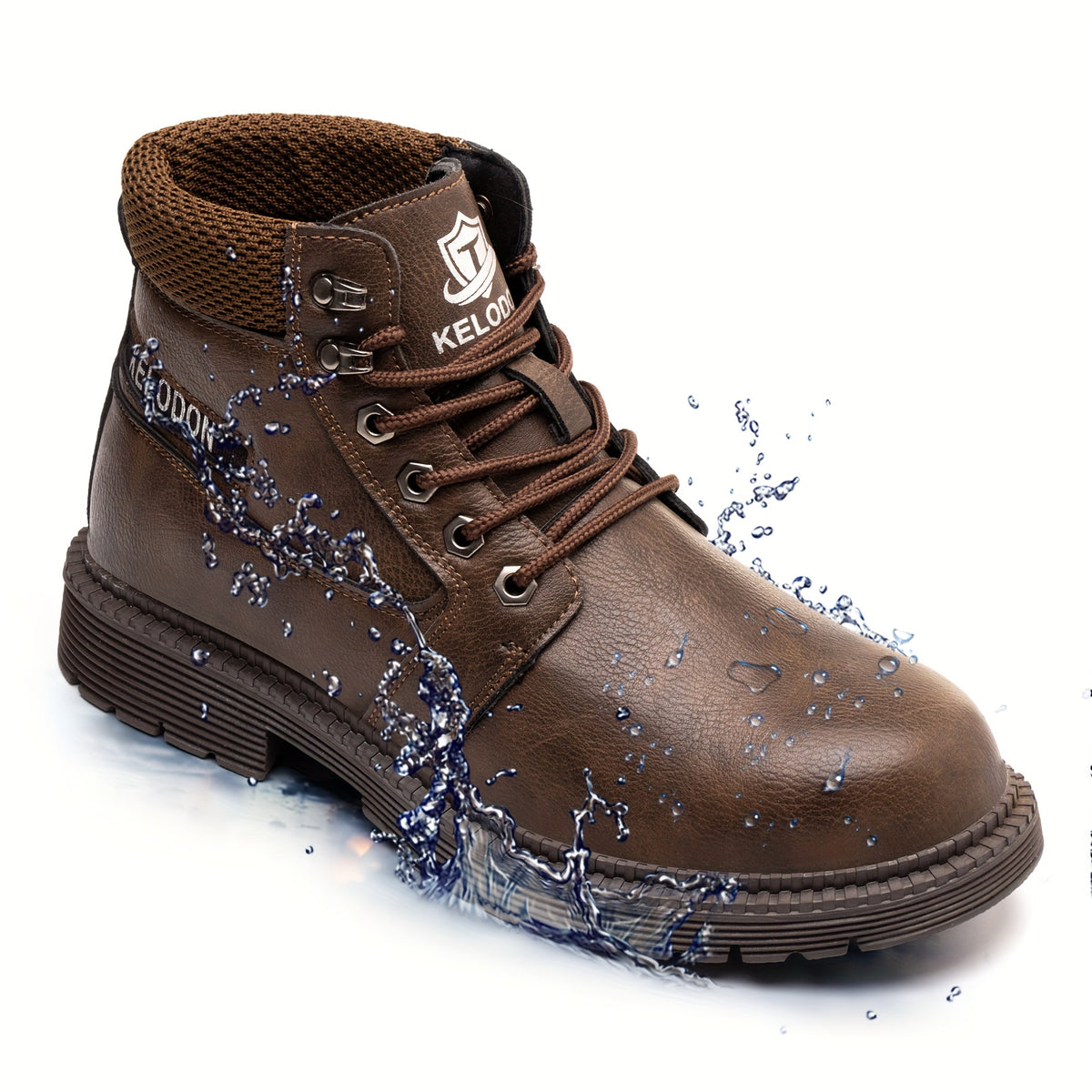 Men's Heavy-Duty 6-Inch High Quality Work Boots with Steel Toe Cap - Slip-Resistant Slip-Resistant Shoes, All-Terrain Traction Rubber Sole, Cushioned Insole - product image 4