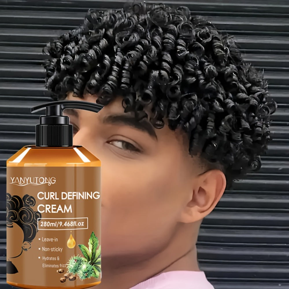 Curl Setting Cream with Castor Oil 280ml - Moisturizing Long-Lasting Curl Definition & Frizz Control, Non-Greasy Lightweight Formula for Wavy, Curly & Straight Hair, Women & Men - product image 5