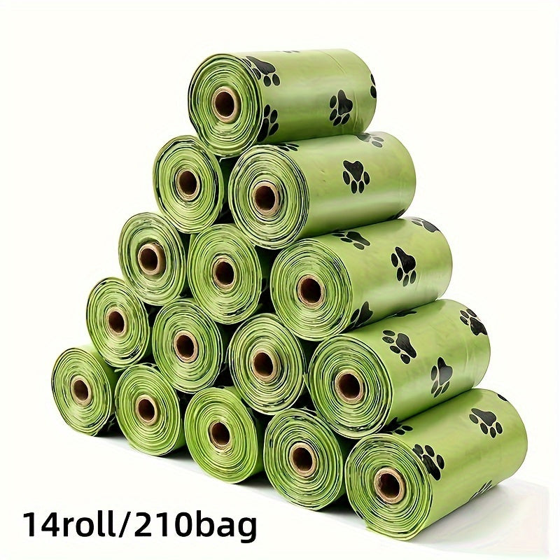 14 or 28 Rolls Pet Waste Bags for Dogs & Cats Odor Control Trash Can Liners Essential Pet Cleaning Supplies – Dog Poop Bags Scented Leak-Proof 210 or 420 Count - product image