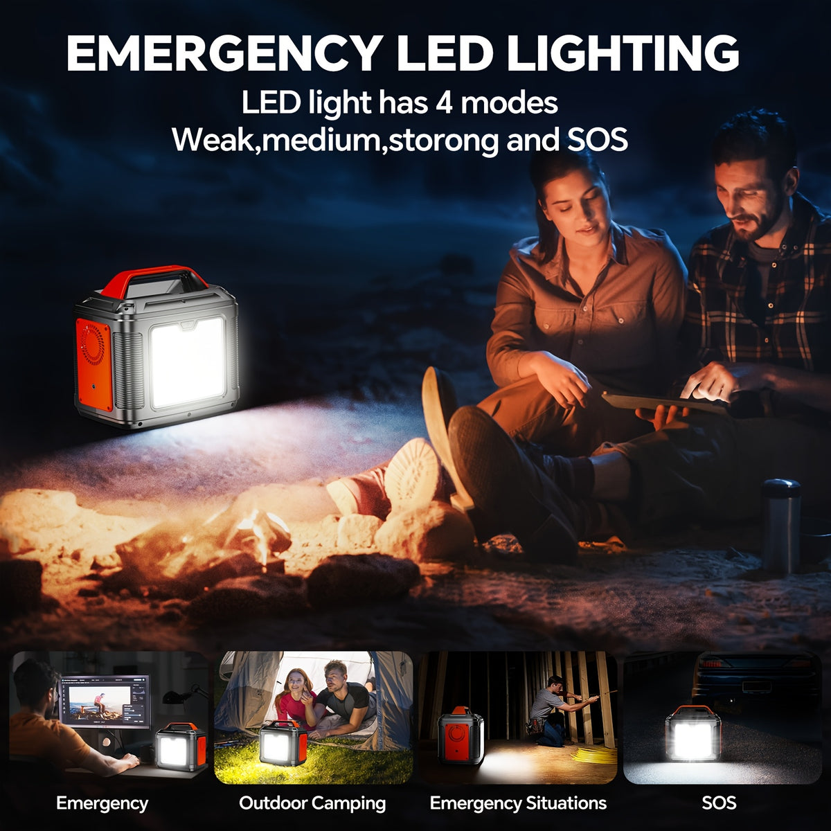 Power Station W/100W PD Fast Charging, 13 Outlets, Digital Display, 150W 155Wh, 296Wh Solar Generator Lithium-ion Battery for Travel Solar Lights, Camping - product image 5