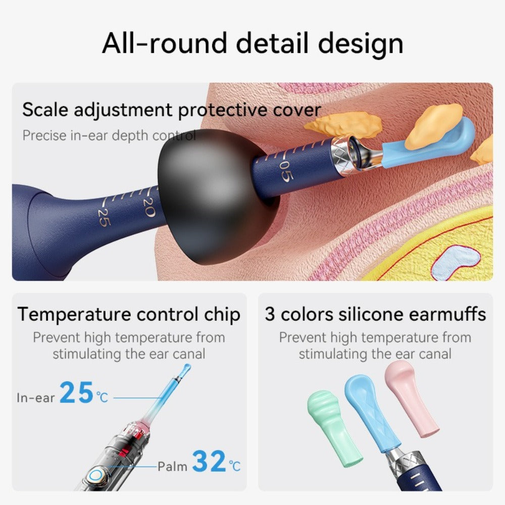 Upgraded 1080P Ear Wax Removal Tool with Camera & Storage Case – LED Light, iOS & Android Compatible, Complete Ear Cleaning Kit, Holiday & Birthday Gift for Whole Family - product image 2