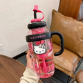 PPSU Straw Water Bottle with Hello Kitty Design – Sanrio Kids & Adults Cup – BPA-Free, Large Capacity, Drop-Resistant & Leak-Proof, Easy-Carry Handle, Ideal - product image
