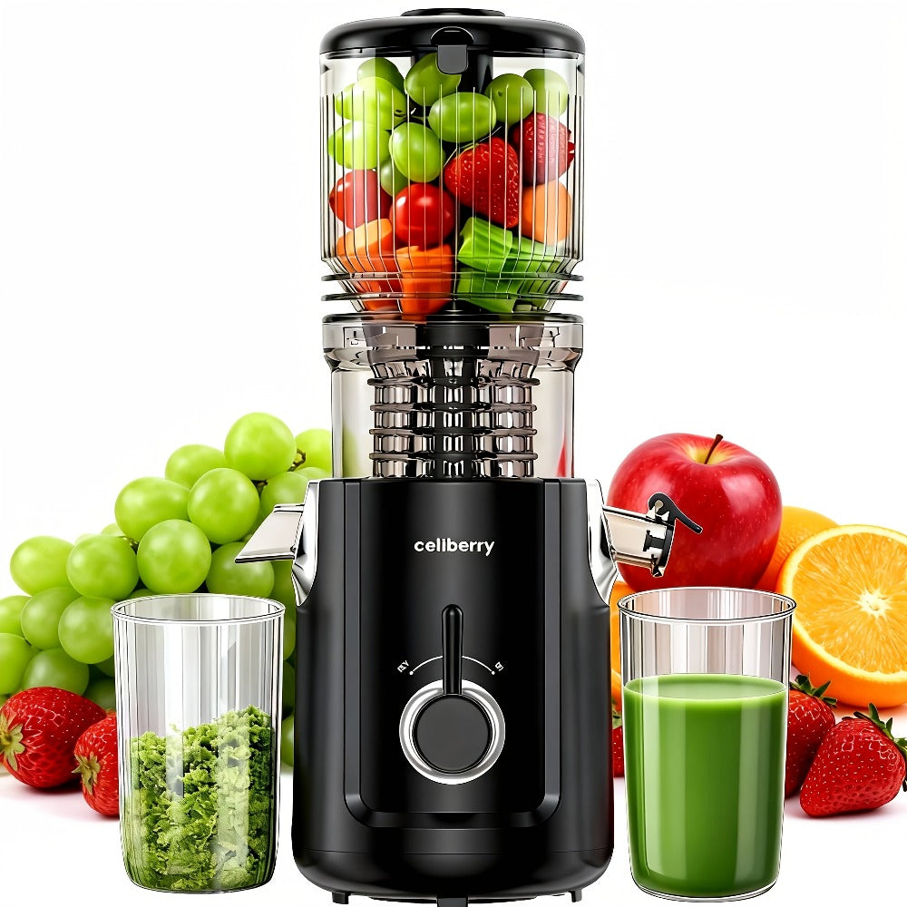 Masticating Juicer Cold Press - 4.25" Wide Feed Chute Auto-Feed Slow Juicer for Whole Fruits & Vegetables, 98% Juice Extraction, Quiet Motor, Easy to Clean, Compact for 1-2 People, - product image 6
