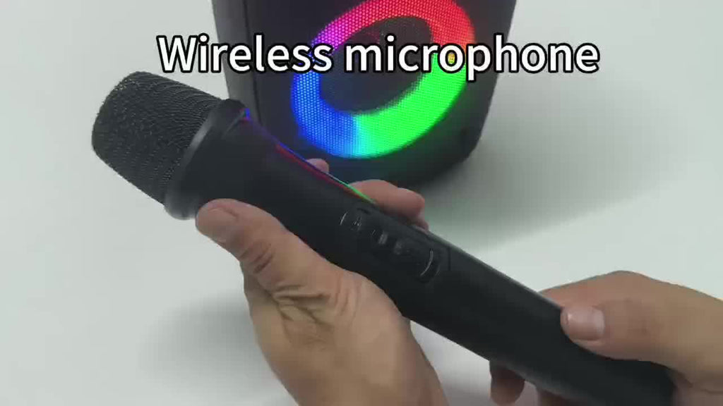 Bluetooth speaker, wireless speaker, karaoke machine with 1 wired microphone or 1 wired microphone+1 wireless microphone, adult portable speaker, PA system - product image 14