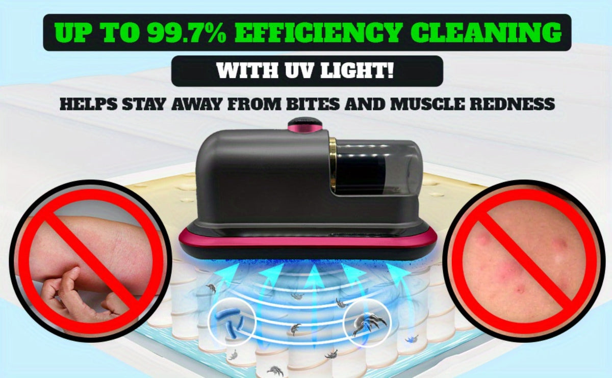 Cordless Mattress Vacuum Cleaner with Ultrasonic Heating & HEPA Filtration – Portable Bed Vacuum for Dust Mites, Pet Hair, Sofas, Upholstery & Carpets - product image 11