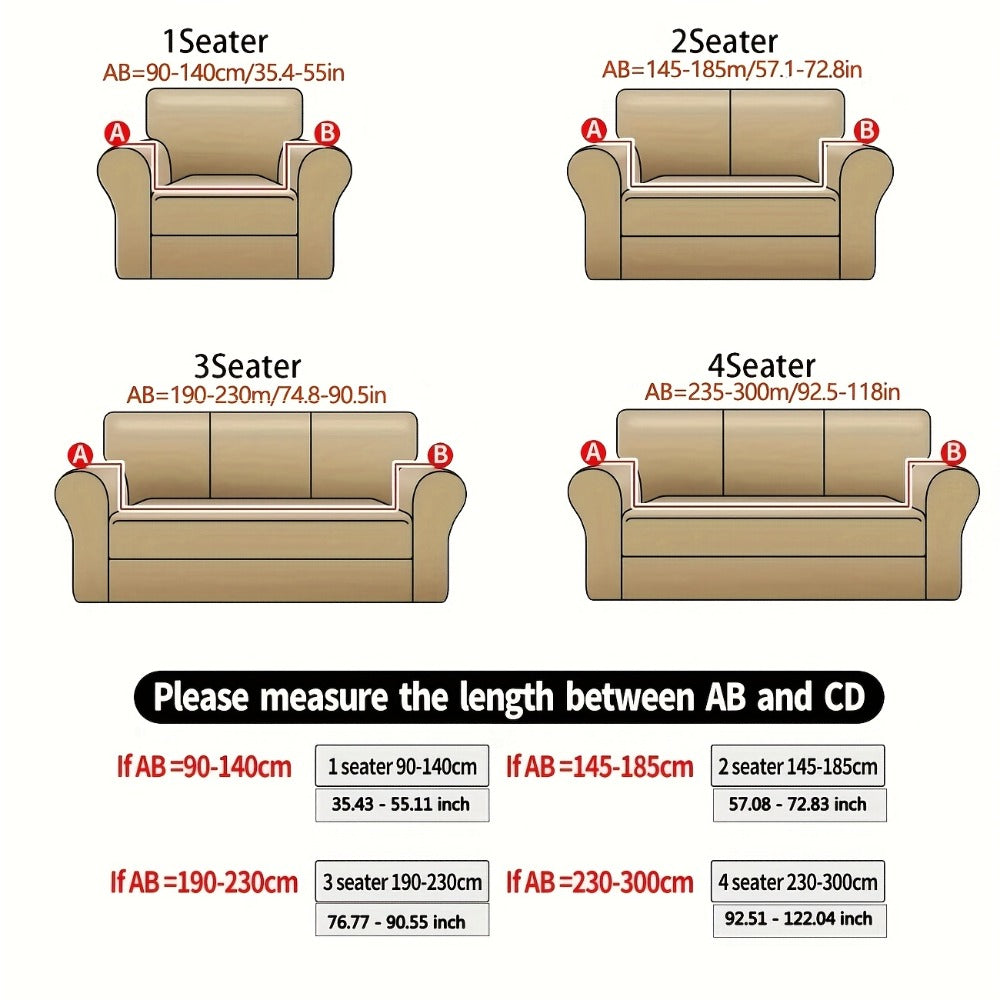 Elastic Anti-Slip Sofa Cover - Stretch Pet Friendly Couch Slipcover with Cat Paw Protection, Easy Care Fabric for Living Room Bedroom Office, 7 Colors 1-4 Seater - product image 37