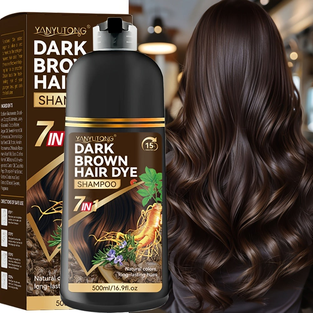 Hair Dye Shampoo Natural Plant Pigments – Covers Gray Hair Fast in 1 Wash, 16.91oz Color Shampoo in Black, Red, Brown, Dark Brown & Chestnut Brown for Women & Men, All Hair Types - product image 7