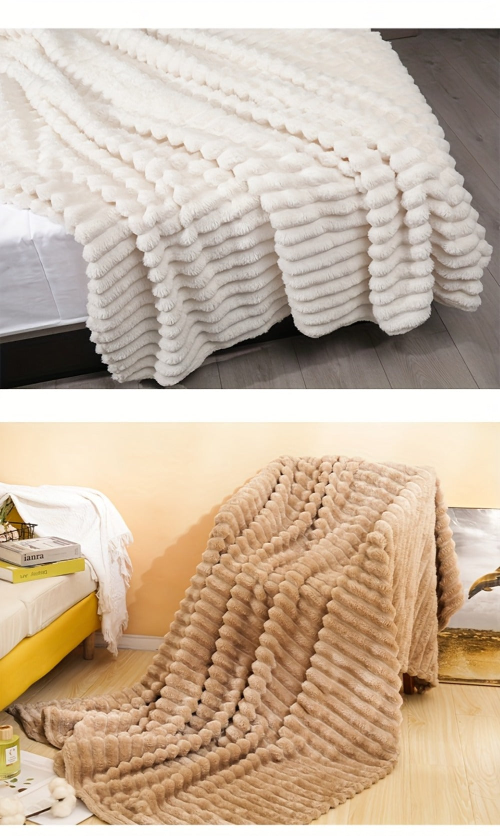 500gsm Heavy Plush Blanket – Ultra Thick Soft Warm Fluffy Blanket for Bed, Sofa & Travel, Baby to Double Size, 5 Colors - product image 44
