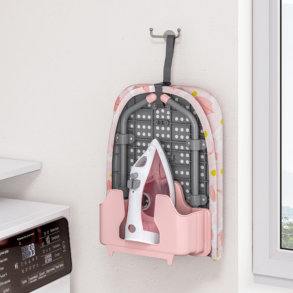 Tabletop Ironing Board with Iron Holder - Compact Portable Mini Ironing Board with Non-Slip Feet, Heat Resistant Cover, Space Saving Design for Small Spaces, Dorm, Travel - Pink - product image 2