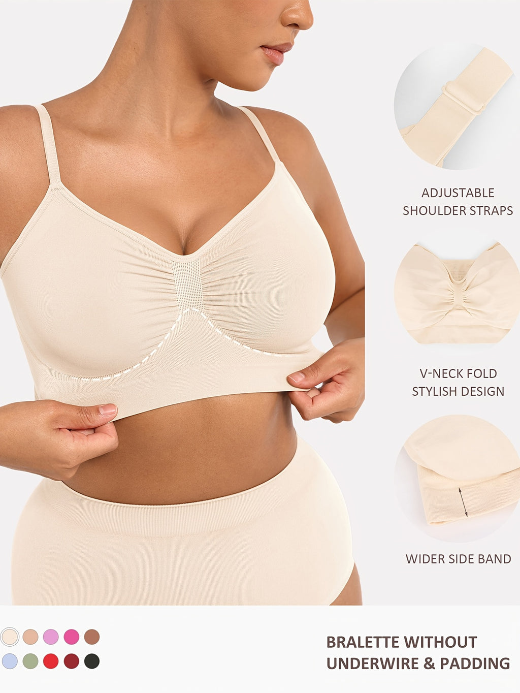 Women's Push-Up Seamless Bra with Breathable Design and Back Control - product image 24