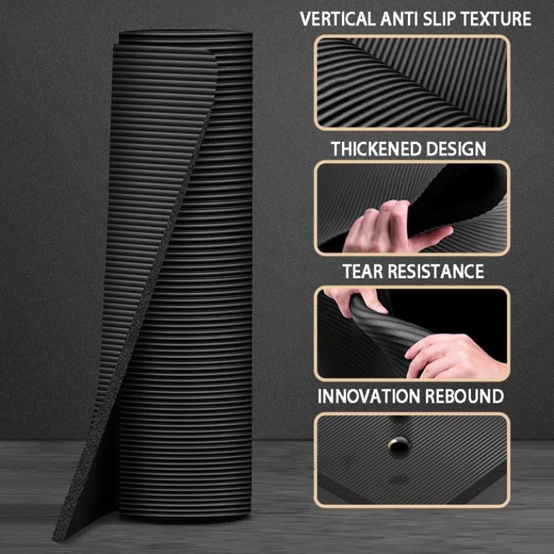 Extra Long 79 x 35 Inch Non-Slip Exercise Mat for Men, High-Density Cushioning for Pilates, Fitness, Stretching & Home Gym Workouts – Extra Thick Yoga Mat 20mm - product image 2
