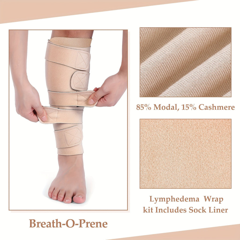 Compression Leg Wraps 3 Pairs – Adjustable Lower Leg Wrap for Lymphedema, Shin Splints & Calf Support, Breathable Non-Slip Compression Bandage for Men Women - product image 4