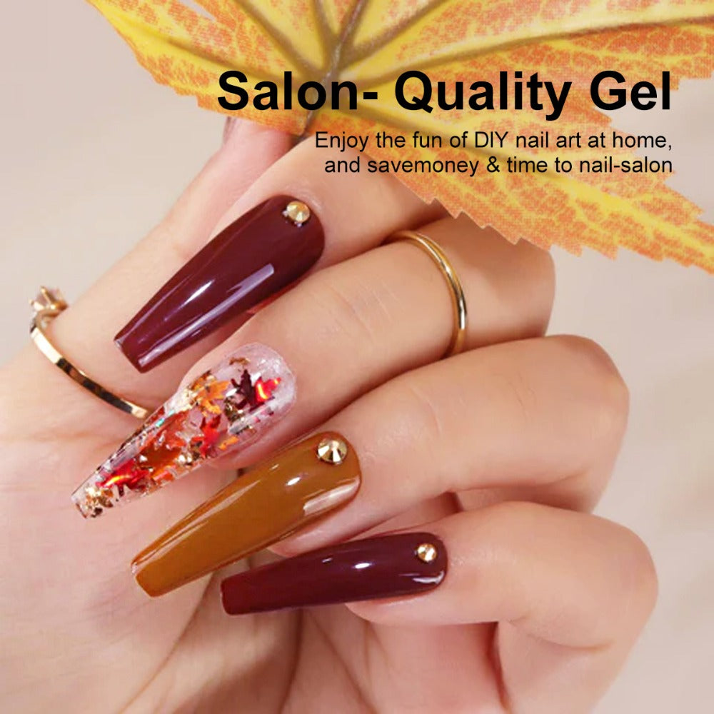 Gel Nail Polish Kit with UV LED Lamp 20 Colors Red & Pink Shades - All-in-One Soak-Off Starter Set with Base Coat Top Coat for DIY Home Salon Manicure, Gift for Women - product image 6