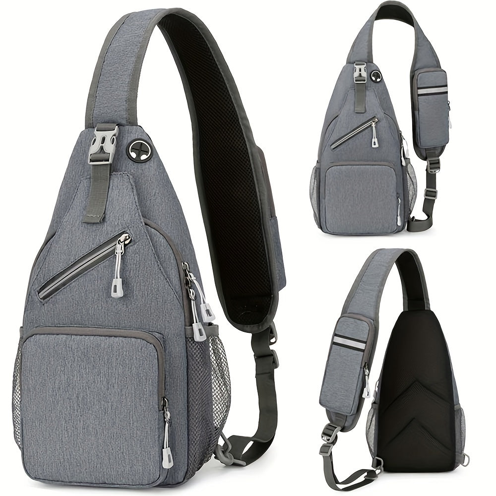 Crossbody Bag for Women & Men, Large Capacity Single Shoulder Bag with Zipper, Featherlight Multi-Pocket Design, Casual Sling Bag for Travel, Hiking, Work - product image 8