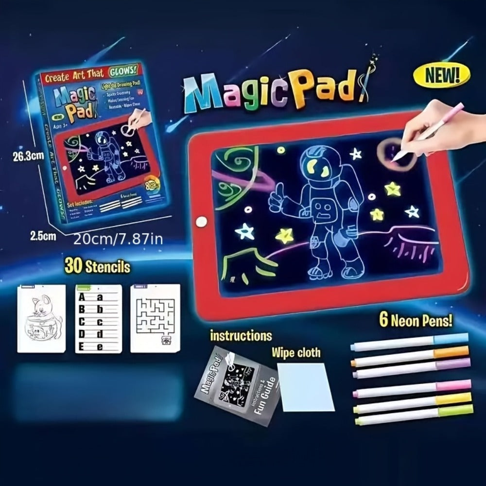 Magic LED Drawing Board for Kids with 15 Double-Sided Tracing Cards & 6 Washable Markers – Perfect Christmas & Birthday Gift – Light Up Luminous Art Board for - product image 11