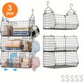Hanging Laundry Basket Organizer 3pcs - Foldable Laundry Bag with 360° Rotating Hook for Washing Machine & Drying Rack, Space Saving Metal Mesh Laundry Hamper for Bathroom, Laundry - product image 12