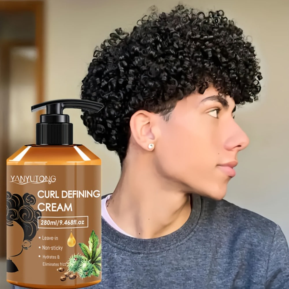 Curl Setting Cream with Castor Oil 280ml - Moisturizing Long-Lasting Curl Definition & Frizz Control, Non-Greasy Lightweight Formula for Wavy, Curly & Straight Hair, Women & Men - product image 6