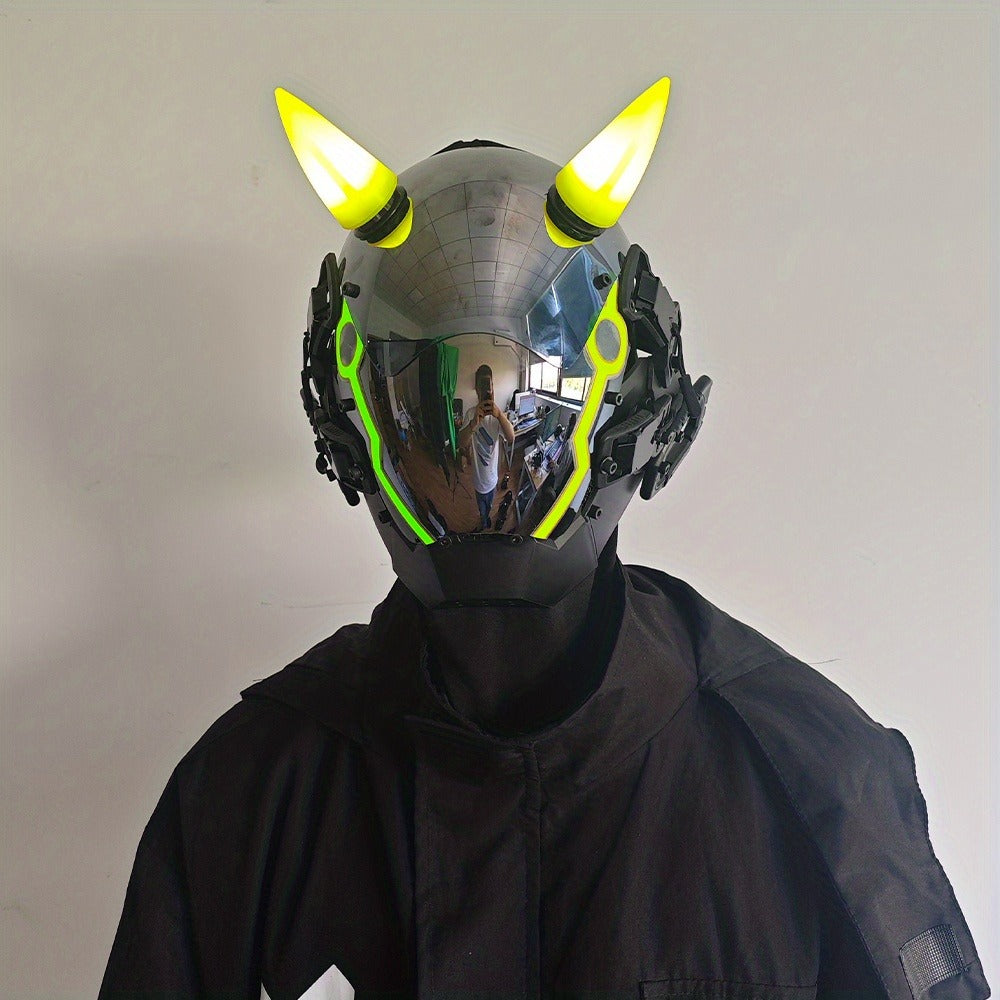 Battery-Powered LED Full Face Mask for Halloween, Christmas, Easter, Rave Music Festival & Party, Unisex Adult Costume Prop, Cool Gift for Men & Women - product image 25