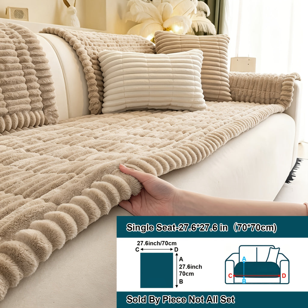 1pc Soft Quilted Thick Sofa Cushion, Bohemian Style Removable Machine Washable Sofa Protector, All Season Pet Friendly 1/2/3/4 Seater Split Sofa Cover - product image 3